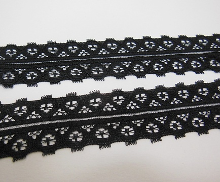 200Yard Black Lacemaking Craft Trim Embellishment 2.5cm Wide - Click Image to Close