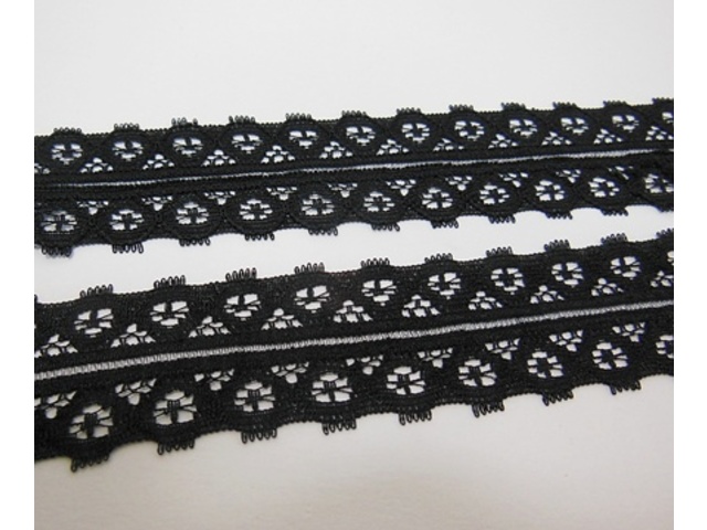 200Yard Black Lacemaking Craft Trim Embellishment 2.5cm Wide - Click Image to Close