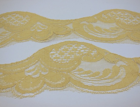 200Yard Yellow Flower Edge Lacemaking Craft Trim Embellishment - Click Image to Close