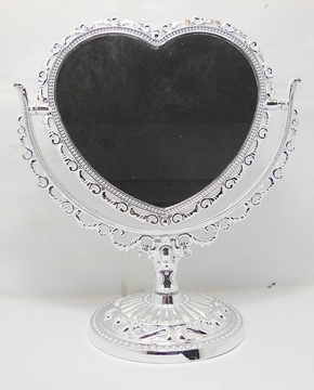 1X New Pedestal Heart Makeup Mirror Double Sided - Click Image to Close