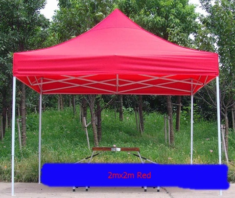 Red 2x2m Normal Duty Instant Folding Gazebo Marquee - Click Image to Close