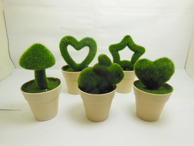 10 Mini Artificial Foam Moss Plant with Pot Decoration Mixed 10 Mini Artificial Foam Moss Plant with Pot Decoration Mixed