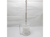 1Pc White Toilet Cleaning Brush Set with Plastic Bowl & Handle 1Pc White Toilet Cleaning Brush Set with Plastic Bowl & Handle