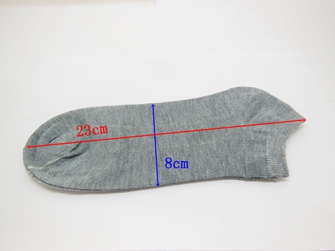 10Pairs Grey Men Cosy Low Cut Cotton Boat Socks - Click Image to Close