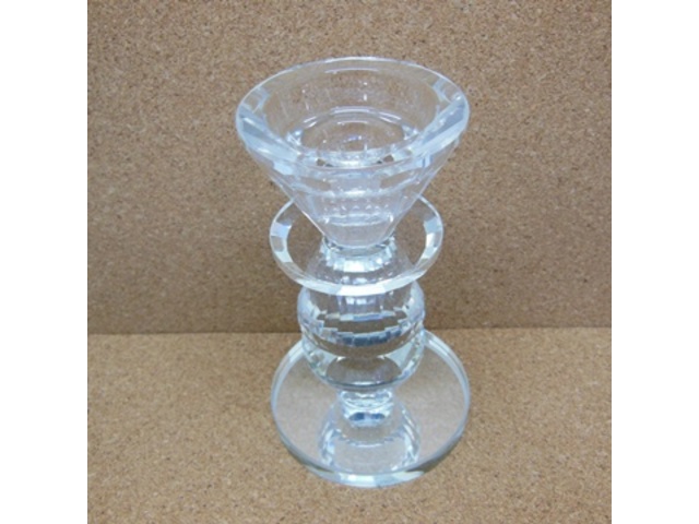 1X New Crystal Single Candle Holder 12cm High - Click Image to Close