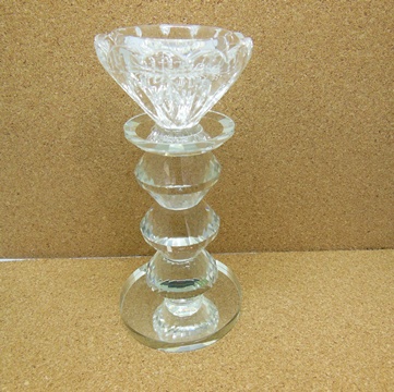 1X New Crystal Single Candle Holder 15cm High - Click Image to Close
