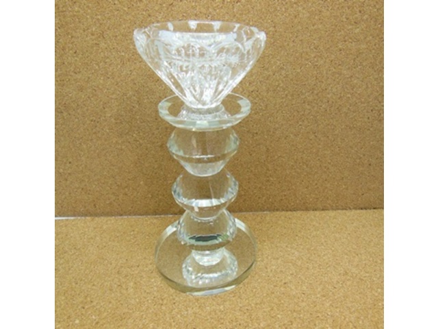 1X New Crystal Single Candle Holder 15cm High - Click Image to Close