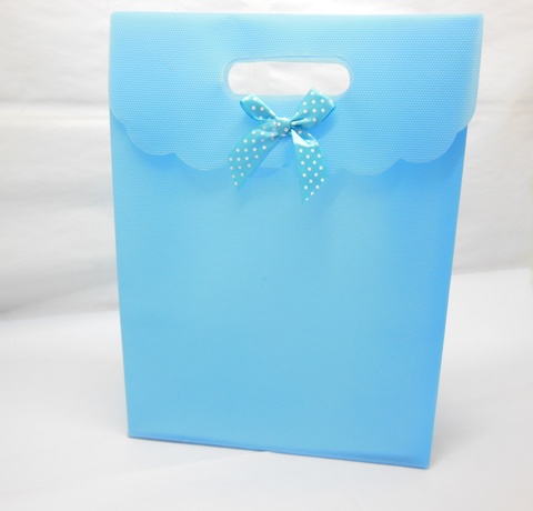12 New Blue Gift Bag for Wedding 26x19cm - Click Image to Close