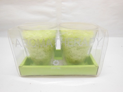 4Sets X 2 Green Candle With Glass Holder Wedding Party Favor - Click Image to Close