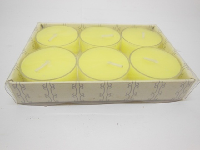 3Sets x 6Pcs Lemon Yellow Tea light Candle with Holder 3Sets x 6Pcs Lemon Yellow Tea light Candle with Holder