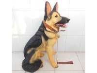 1X Resin Seated Sitting Decorative Collectible Dog Figurine 660c