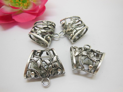 40Pcs HQ New Charms Butterfly Hollow Alloy Beads Pendants - Click Image to Close