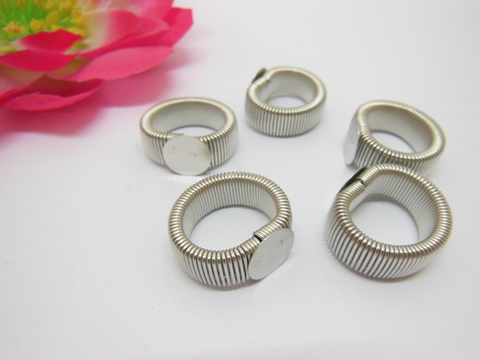 50Pcs Stretchable Ring Base RING Blanks Setting 17X12MM - Click Image to Close