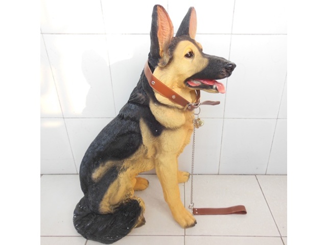 1X Resin Seated Sitting Decorative Collectible Dog Figurine 660c - Click Image to Close