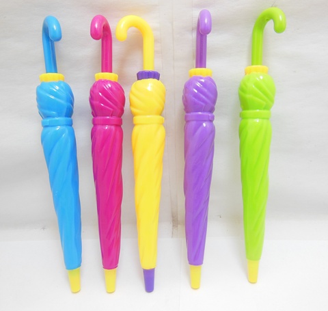 50 Tiny Umbrella Shaped Ball Point Pens Mixed Color - Click Image to Close