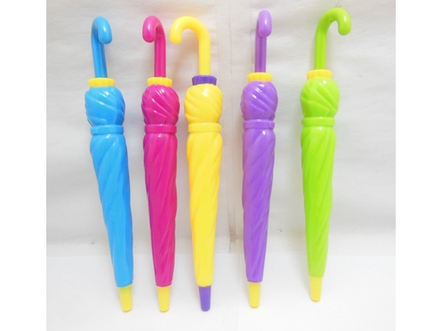 50 Tiny Umbrella Shaped Ball Point Pens Mixed Color - Click Image to Close