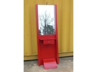 1X Red Professional Barber Hair Salon Workstation Dresser Mirror 1X Red Professional Barber Hair Salon Workstation Dresser Mirror