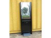 1X Black Barber Hair Salon Workstation Dresser Mirror 5326 1X Black Barber Hair Salon Workstation Dresser Mirror 5326