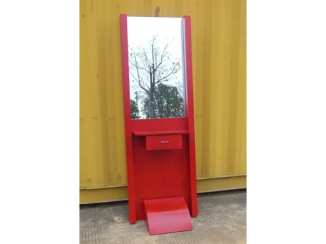 1X Red Professional Barber Hair Salon Workstation Dresser Mirror 1X Red Professional Barber Hair Salon Workstation Dresser Mirror
