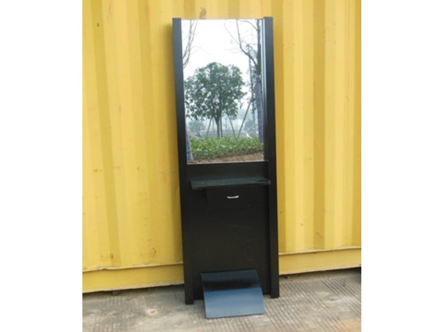 1X Black Barber Hair Salon Workstation Dresser Mirror 5326 1X Black Barber Hair Salon Workstation Dresser Mirror 5326