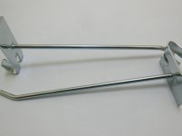 20 Metal Slatwall Grid Peg Hooks 15cm