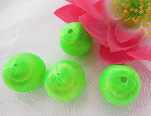 190 pcs Thread Braided Green Ball for Decoration Craft 23mm Dia - Click Image to Close