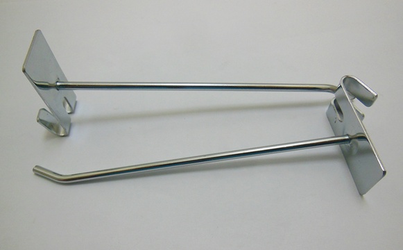 20 Metal Slatwall Grid Peg Hooks 15cm - Click Image to Close