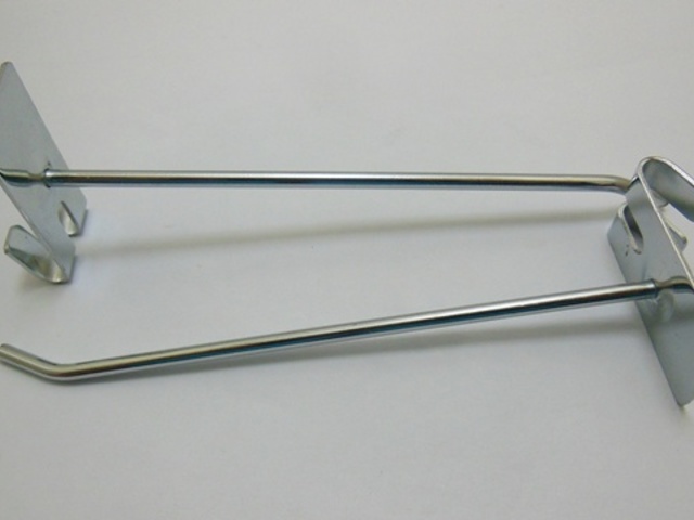 20 Metal Slatwall Grid Peg Hooks 15cm