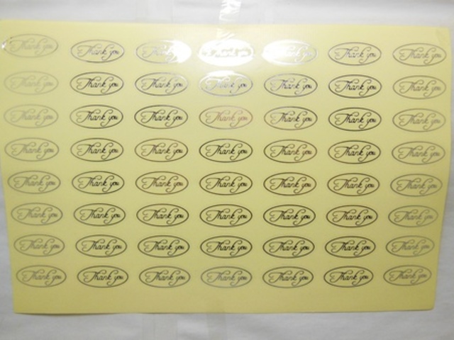 500X Silver Thank You Envelope Sticker Seals for Wedding Invite