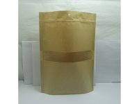 50Pcs Stand Up Resealable Ziplock Packing Gusset Bag with Clear