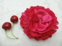 12Pcs Artificial Plum Blossom Flower Hair Clips Brooch - Fuschia 12Pcs Artificial Plum Blossom Flower Hair Clips Brooch - Fuschia