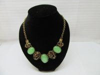 5Pcs Fashion Metal Necklace With Rhinestone Mixed
