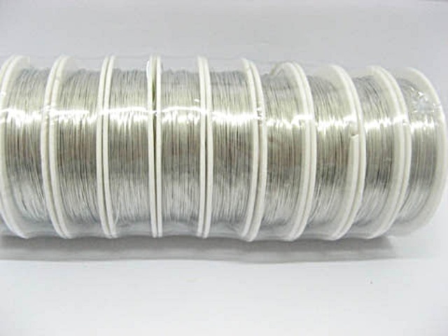 10 Rolls X 10Meters Copper Line Tiger Tail Wire 0.3mm Nickle