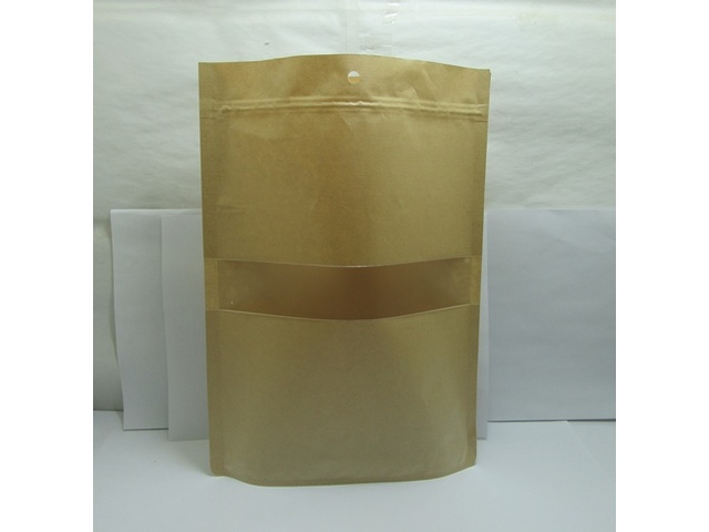 50Pcs Stand Up Resealable Ziplock Packing Gusset Bag with Clear