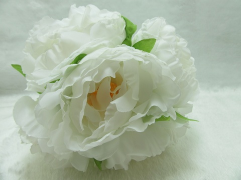 1X New Peony Bridal Bouquet Holding Flowers Wedding Favor - Click Image to Close
