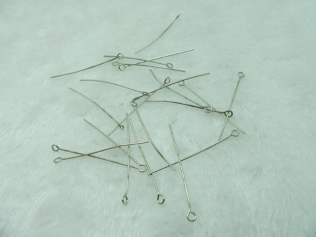 500gram Nickel Plated 38mm Eye Pins Finding - Click Image to Close