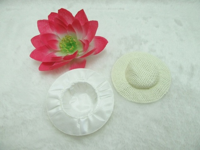 100Pcs Hand Craft Hat Embellishments Ivory Color 9cm Dia