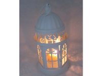 1X White Hanging Candle Lantern Wedding Decoration 27cm