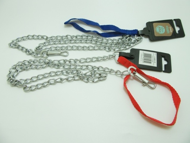 48X Metal Dog Training Choker Chain Collar With Grip 98cm Long 48X Metal Dog Training Choker Chain Collar With Grip 98cm Long