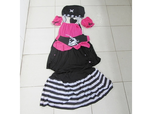 1Set Party Cosplay Sweet Pirate Skirt Costume 0-9 Years Old - Click Image to Close