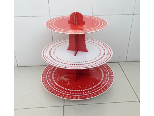 12X Festive 3-Tier Paper Cupcake Stand Wedding Party Display 12X Festive 3-Tier Paper Cupcake Stand Wedding Party Display