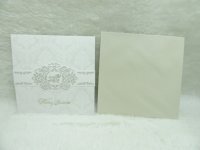 10Pcs New Wedding Invitation W/Flower 14.7X14.7cm