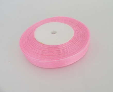 10Rolls X 50Yards Pink Organza Ribbon 12mm - Click Image to Close