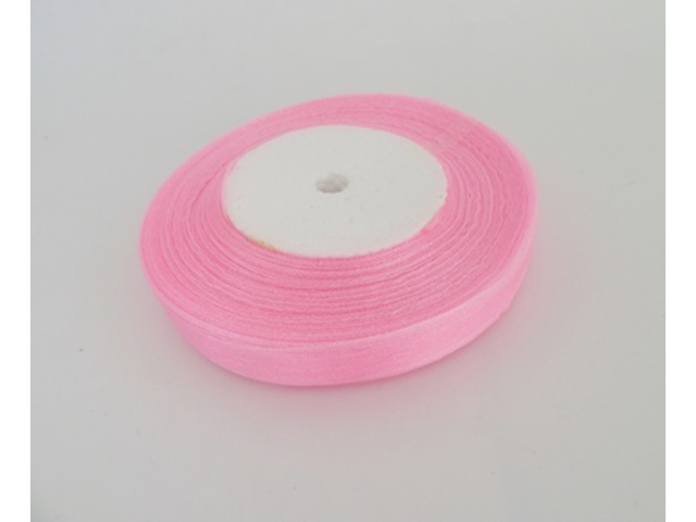 10Rolls X 50Yards Pink Organza Ribbon 12mm - Click Image to Close