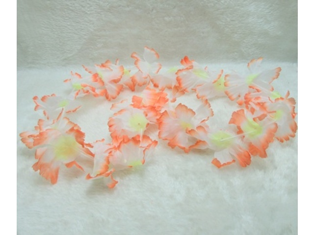 12 Orange Hawaiian Dress Party Flower Leis/Lei