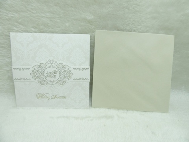 10Pcs New Wedding Invitation W/Flower 14.7X14.7cm 10Pcs New Wedding Invitation W/Flower 14.7X14.7cm