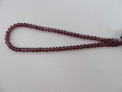 10Strand x 90Pcs Dark Purple Red Faceted crystal Beads 6mm - Click Image to Close