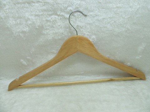 18 New HQ Wood Color Wooden Coat Hanger Wholesale - Click Image to Close