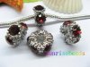 20pcs 18 KGP Beads Inlay 5 Dark Red Crystal Fit European Beads 20pcs 18 KGP Beads Inlay 5 Dark Red Crystal Fit European Beads