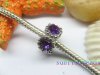10pcs 18 KGP Beads Inlay 5 Purple Crystal Fit European Beads 10pcs 18 KGP Beads Inlay 5 Purple Crystal Fit European Beads